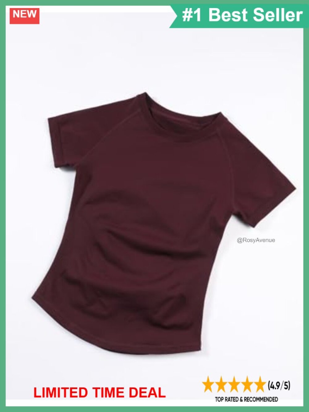 Womens Seamless Short Sleeve Slim Fit Workout Top Crew Neck Activewear - Picture 5 of 6